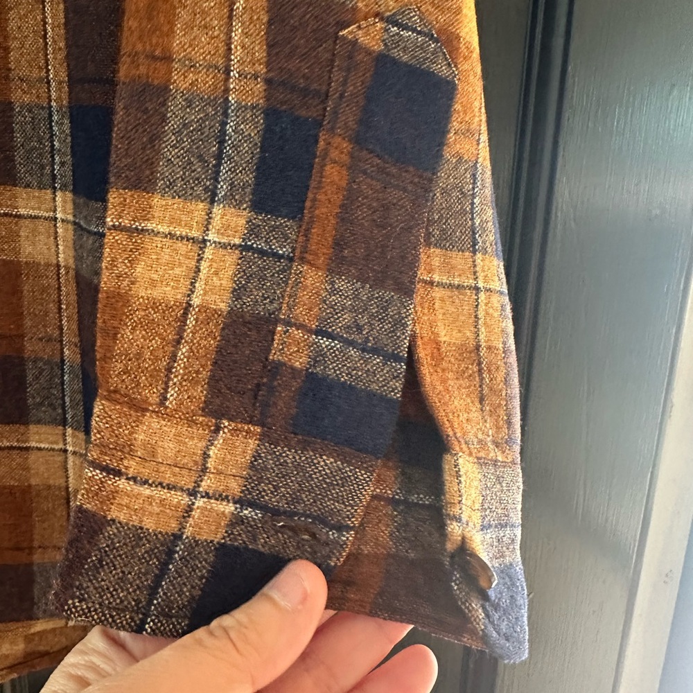 Pendleton Brown Casual Button Down Shirt Virgin W… - image 5